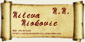 Mileva Mioković vizit kartica